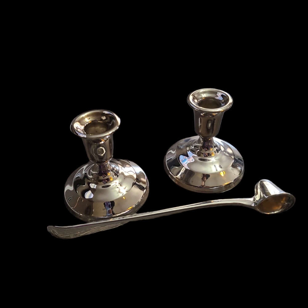 Silver Plated Candle Holders